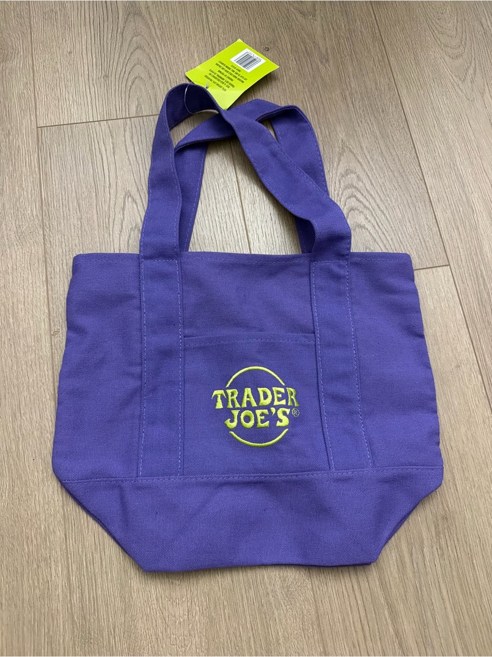 Trader Joe’s mini tote purple